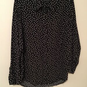 Polka Dot Blouse - Black and White